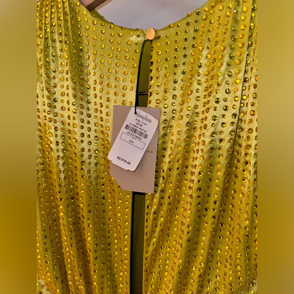 RaisaVanessa yellow embellished gown US 2 - Picture 7 of 12